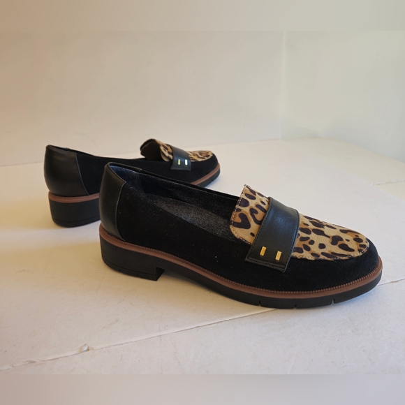 Dr. Scholl's Shoes - Dr. Scholl's Women's Be Free Animal Print  Comfort Loafers Black Size 9.5